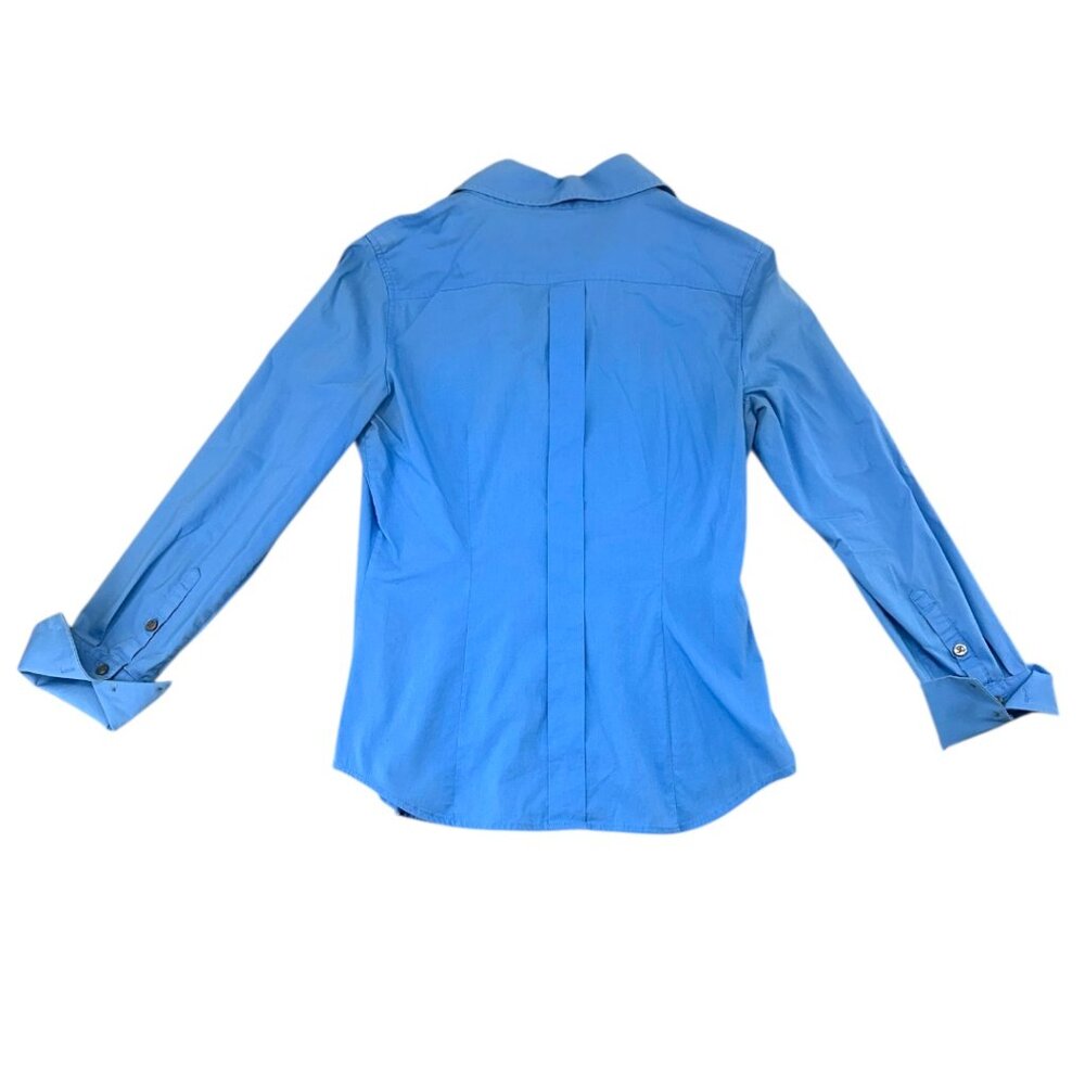 Express Design Studio Blue Fitted Button Down - image 2